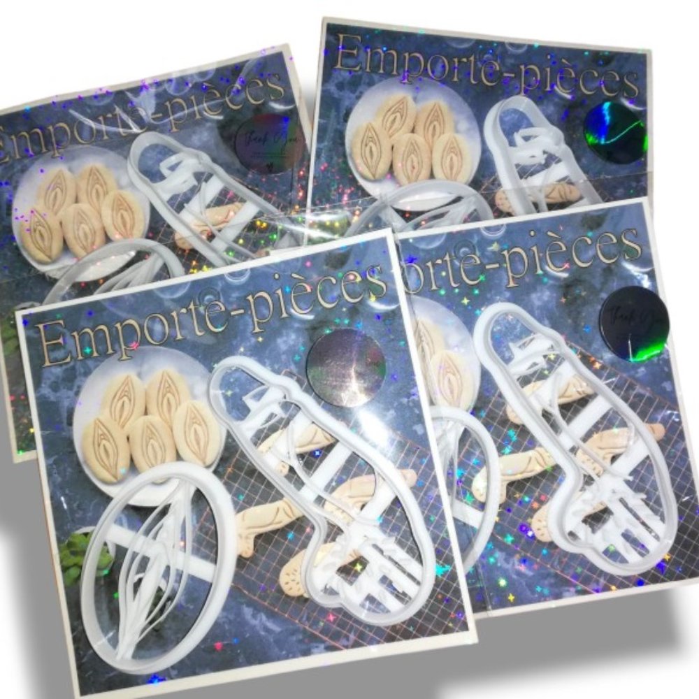 One pair sexy cookie cutter, polymer clay